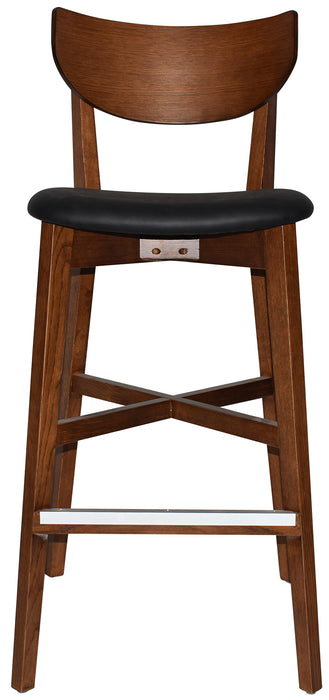 Stool Rialto Light Walnut - Vinyl Black