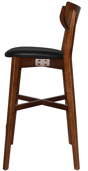 Stool Rialto Light Walnut - Vinyl Black