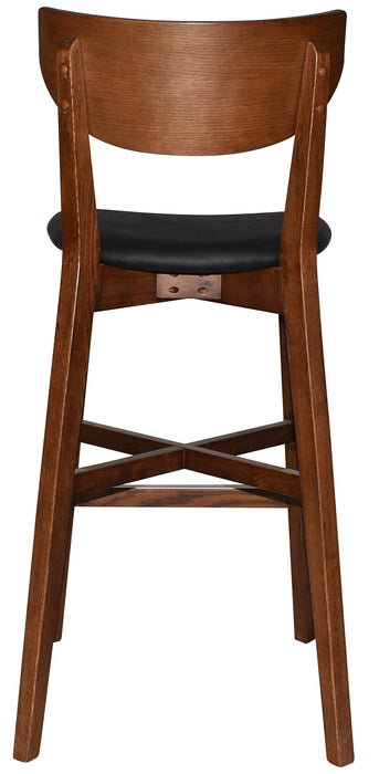 Stool Rialto Light Walnut - Vinyl Black