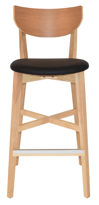 Stool Rialto Natural - Vinyl Black