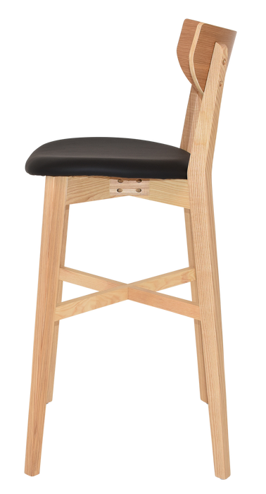 Stool Rialto Natural - Vinyl Black