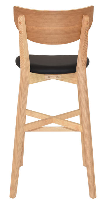 Stool Rialto Natural - Vinyl Black