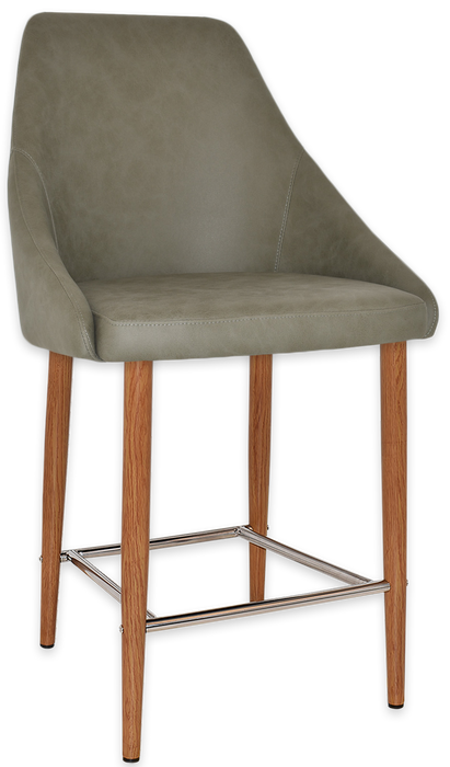 Stool Stockholm Side 650 Metal Light Oak