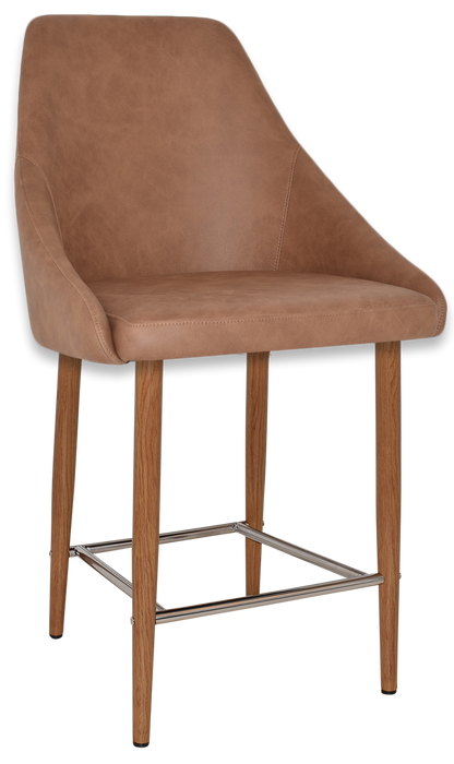 Stool Stockholm Side 650 Metal Light Oak