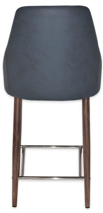 Stool Stockholm Side 650 Metal Light Walnut