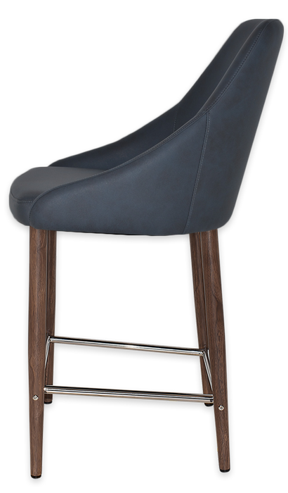 Stool Stockholm Side 650 Metal Light Walnut