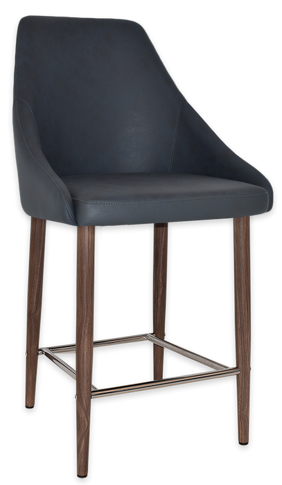 Stool Stockholm Side 650 Metal Light Walnut