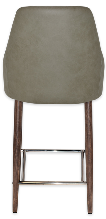 Stool Stockholm Side 650 Metal Light Walnut