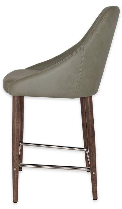 Stool Stockholm Side 650 Metal Light Walnut