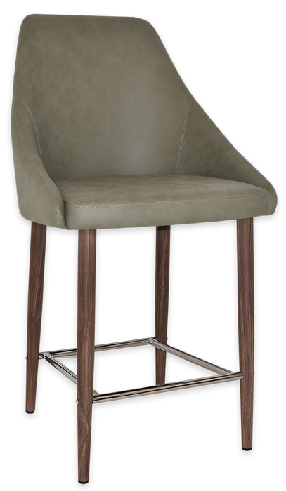 Stool Stockholm Side 650 Metal Light Walnut