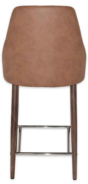 Stool Stockholm Side 650 Metal Light Walnut