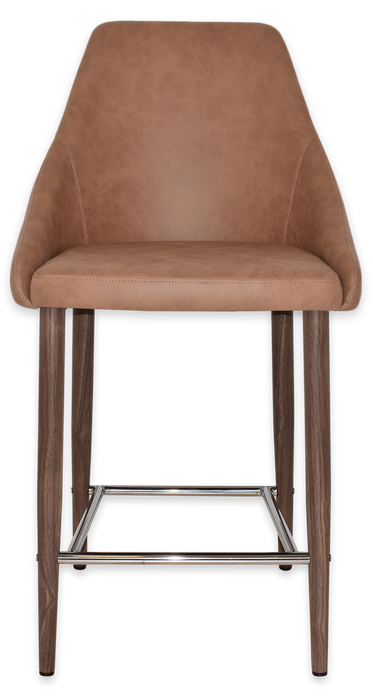 Stool Stockholm Side 650 Metal Light Walnut