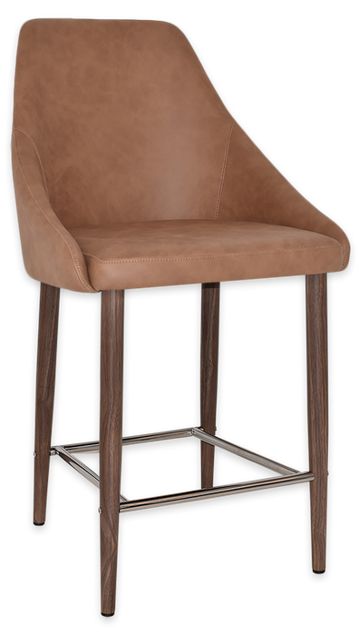 Stool Stockholm Side 650 Metal Light Walnut