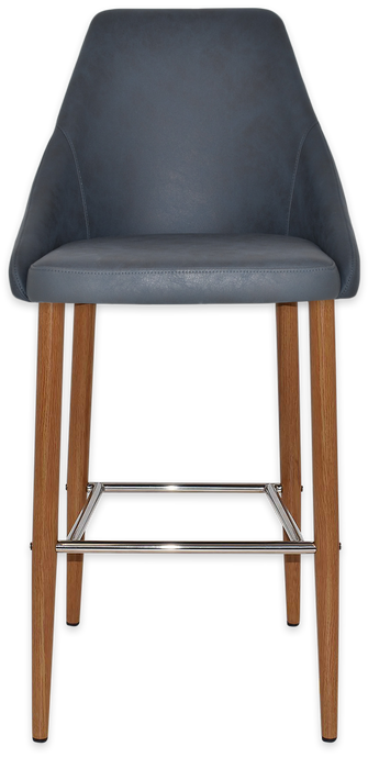 Stool Stockholm Side 750 Metal Light Oak