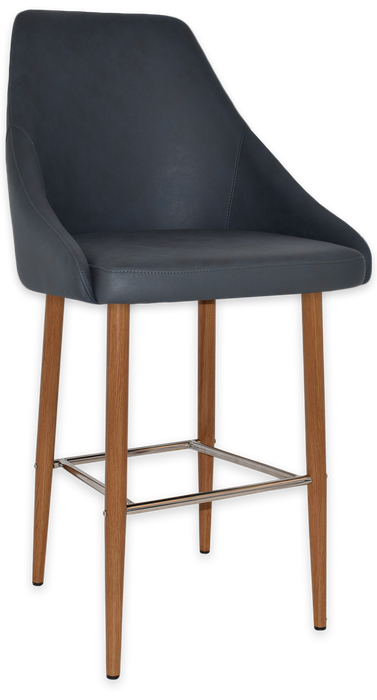 Stool Stockholm Side 750 Metal Light Oak