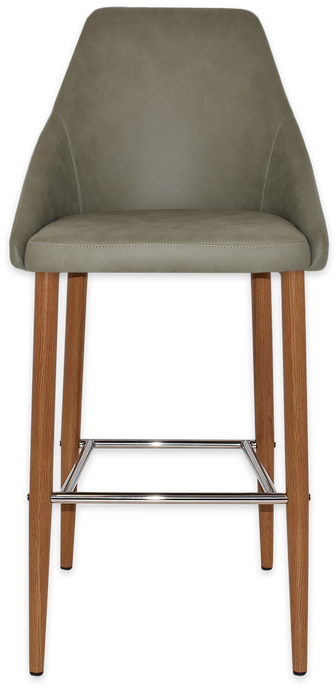 Stool Stockholm Side 750 Metal Light Oak