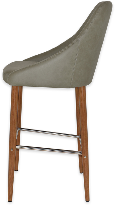 Stool Stockholm Side 750 Metal Light Oak