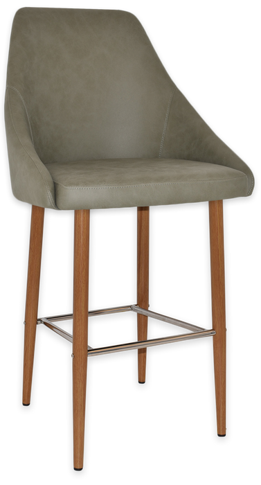 Stool Stockholm Side 750 Metal Light Oak