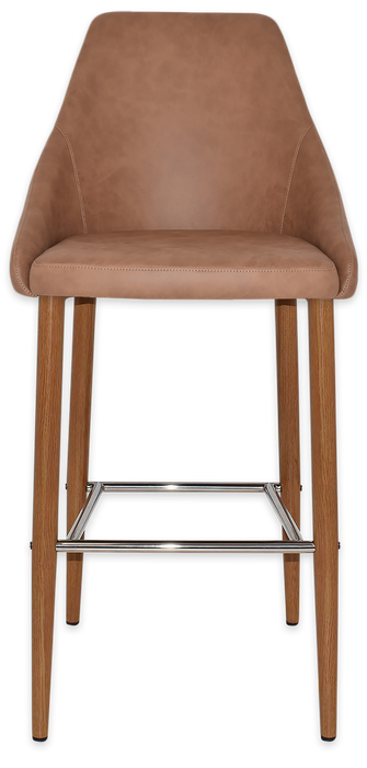 Stool Stockholm Side 750 Metal Light Oak