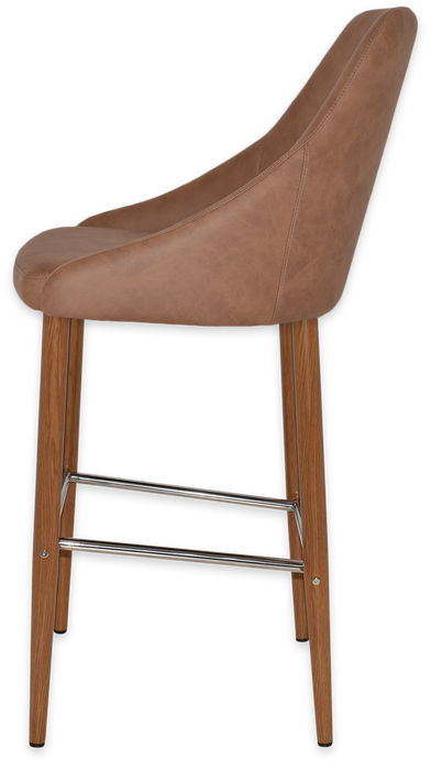 Stool Stockholm Side 750 Metal Light Oak