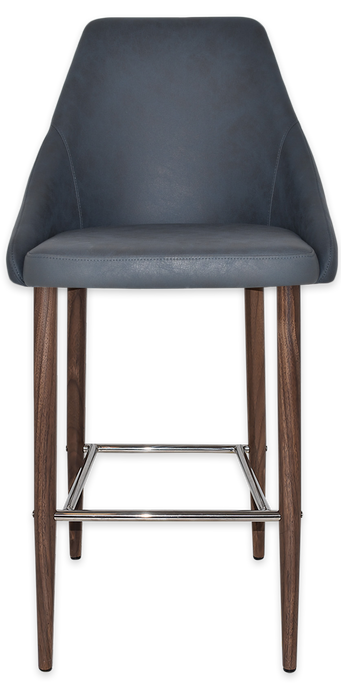 Stool Stockholm Side 750 Metal Light Walnut