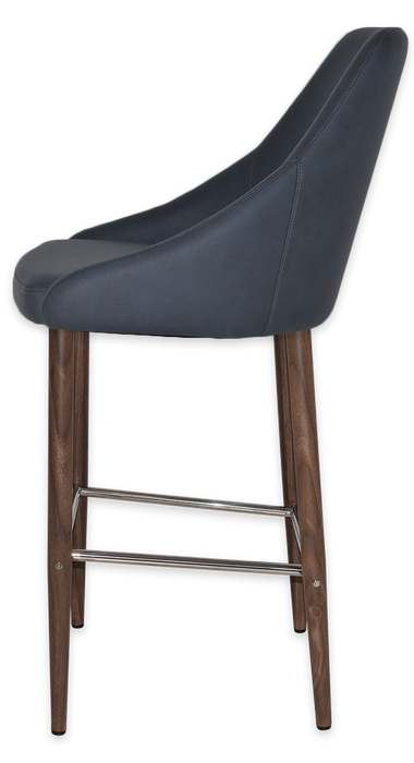 Stool Stockholm Side 750 Metal Light Walnut