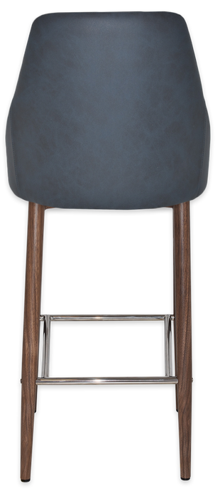 Stool Stockholm Side 750 Metal Light Walnut