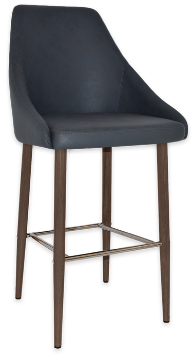 Stool Stockholm Side 750 Metal Light Walnut