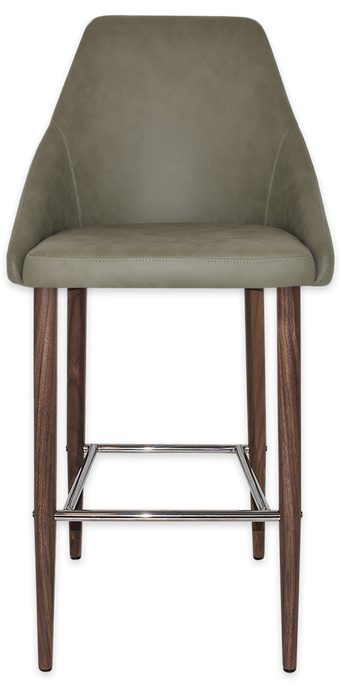 Stool Stockholm Side 750 Metal Light Walnut