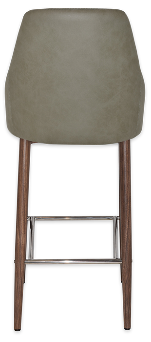 Stool Stockholm Side 750 Metal Light Walnut