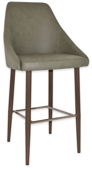 Stool Stockholm Side 750 Metal Light Walnut