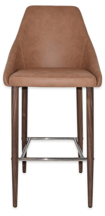 Stool Stockholm Side 750 Metal Light Walnut