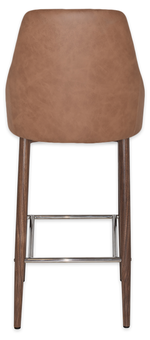 Stool Stockholm Side 750 Metal Light Walnut