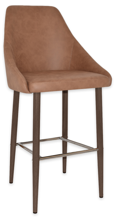 Stool Stockholm Side 750 Metal Light Walnut