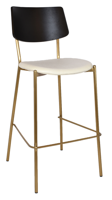 Stool Texas Brass - Black - Unupholstered