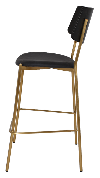 Stool Texas Brass - Black - Vinyl Black