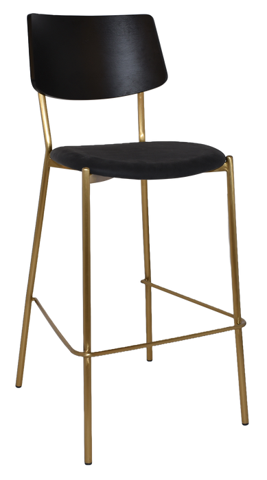 Stool Texas Brass - Black - Vinyl Black