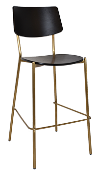 Stool Texas Brass - Black