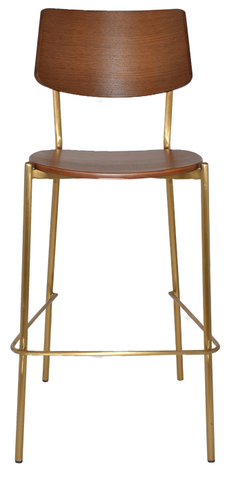 Stool Texas Brass - Light Walnut