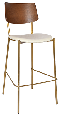 Stool Texas Brass - Light Walnut - Unupholstered