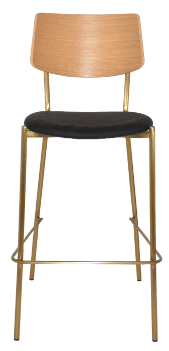 Stool Texas Brass - Natural - Vinyl Black