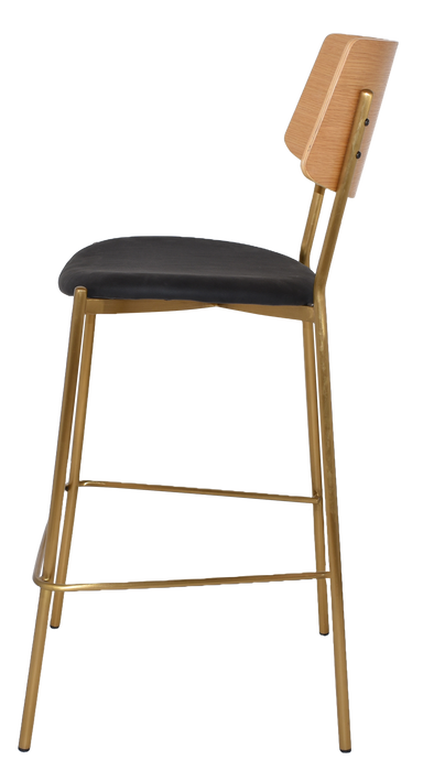 Stool Texas Brass - Natural - Vinyl Black