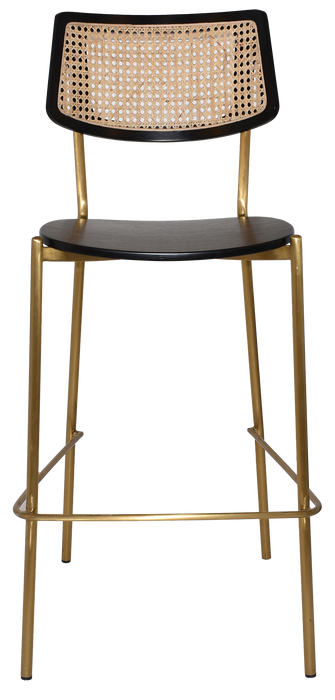 Stool Texas Brass - Rattan Black