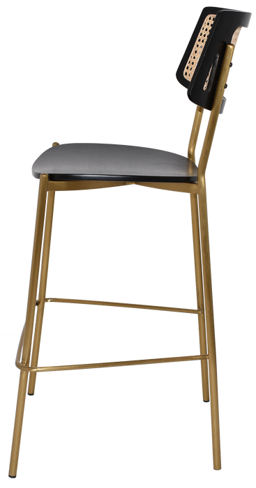 Stool Texas Brass - Rattan Black