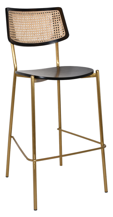 Stool Texas Brass - Rattan Black