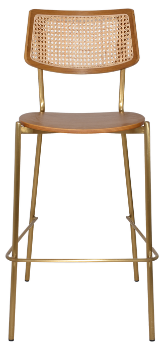 Stool Texas Brass - Rattan Light Oak