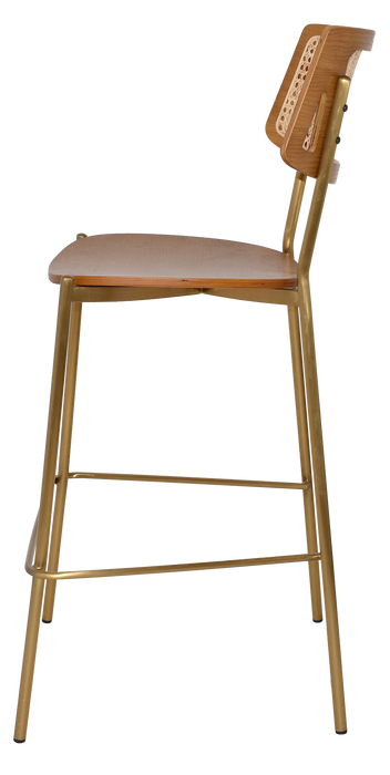 Stool Texas Brass - Rattan Light Oak