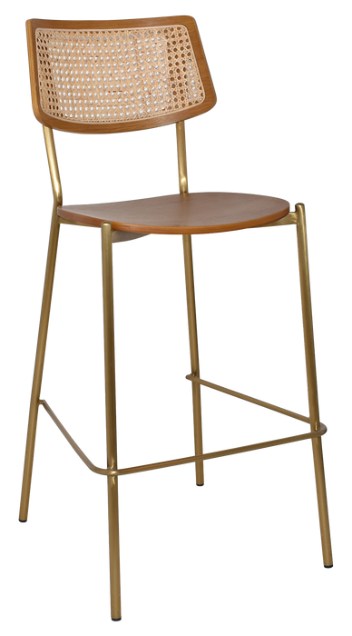 Stool Texas Brass - Rattan Light Oak