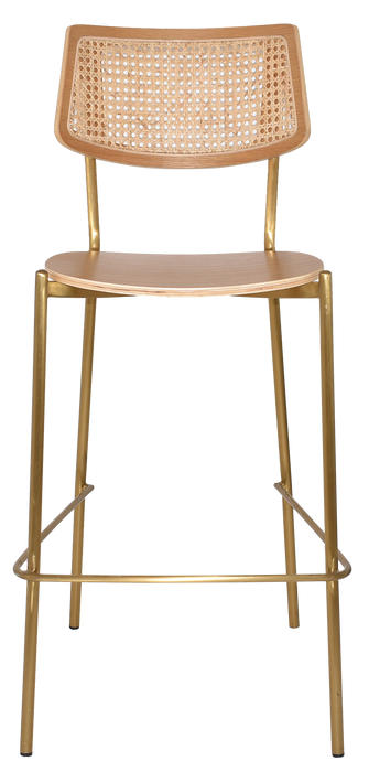 Stool Texas Brass - Rattan Natural