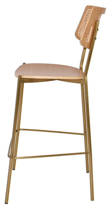 Stool Texas Brass - Rattan Natural